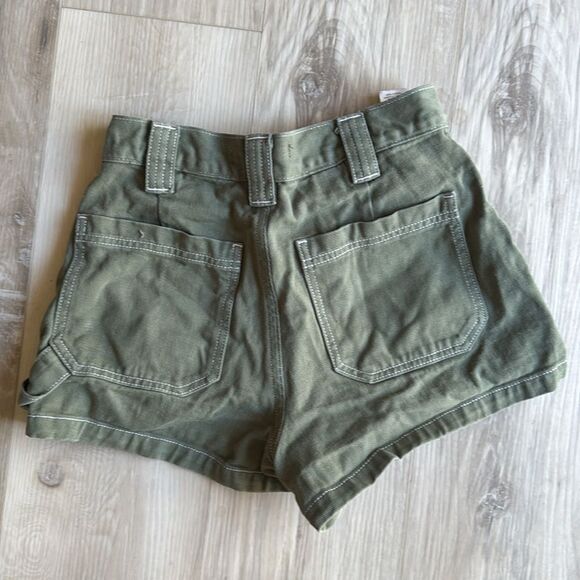 PacSun Olive Green High Waist Jean Shorts Size 26 - Picture 4 of 4